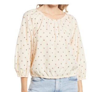 Madewell Cotton puff sleeve top